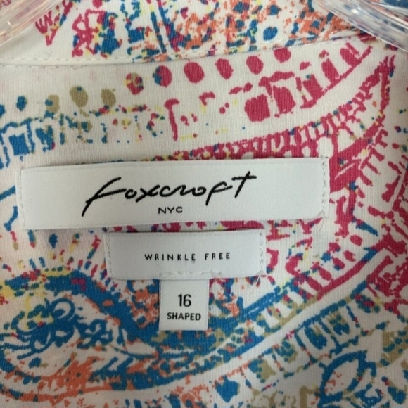 Foxcroft Multicolor Paisley Button Down Shirt - Picture 2 of 7